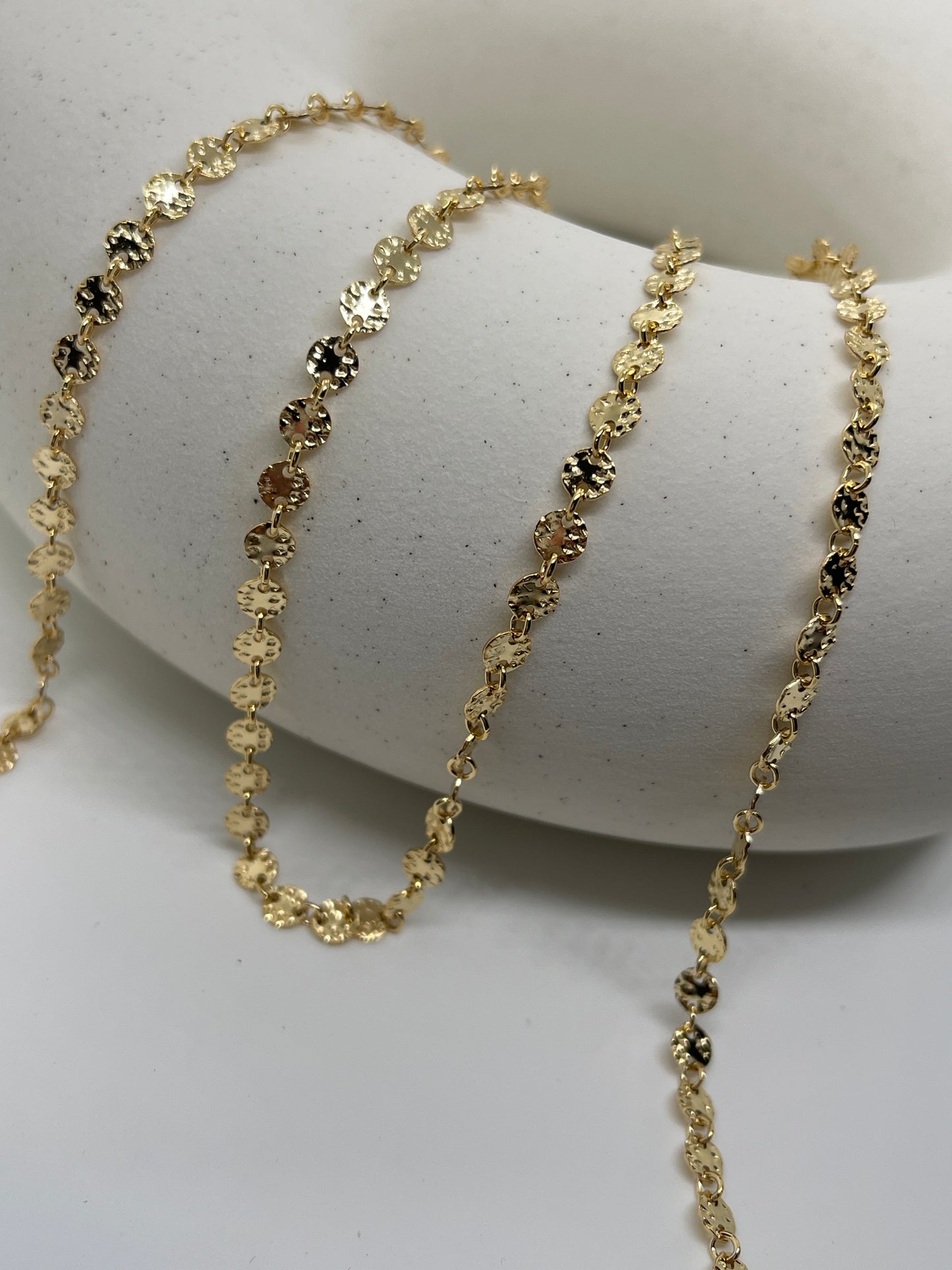 Hammered Disc Sequin - Gold Filled