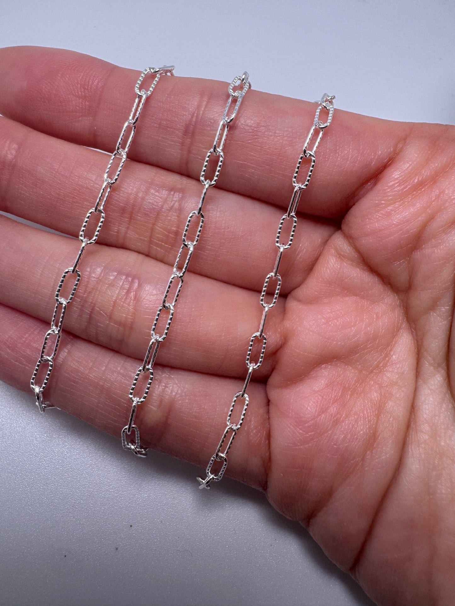 Hammered Paper Clip - Sterling Silver